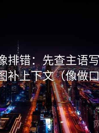 黑料网像排错：先查主语写对了吗，再把截图补上下文（像做口径翻译）